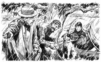Illustration für Drei Männer in einem Boot von Jerome K. Jerome von C.L. Doughty