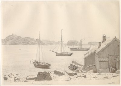 Hafen von Frederiksværn bei Larviksfjorden, Norwegen von Christoffer Wilhelm Eckersberg