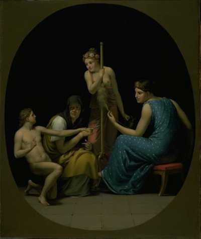 Die Parzen: Klotho, Lachesis und Atropos spinnen den Lebensfaden von Christoffer Wilhelm Eckersberg