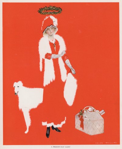 Coles Phillips Mädchen, Eine Heilige der Gegenwart (Farblithografie) von C. Coles Phillips