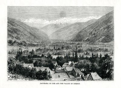 Cier und das Tal von Bagneres-de-Luchon, Frankreich, um 1879 von C. Laplante