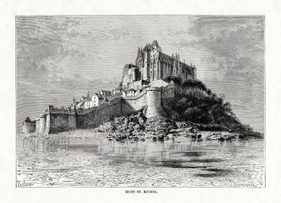 Mont-Saint-Michel, Normandie, Frankreich, 1879 von C. Laplante