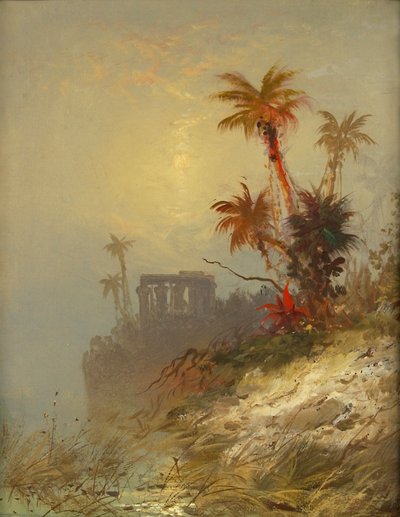 Ägyptische Landschaft, spätes 19. - frühes 20. Jahrhundert von C. Morgan McIlhenney