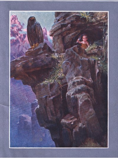 Inmitten unzugänglicher Berggipfel, aus Das Kind der Luft, veröffentlicht von Duckworth von C. Wilhelm