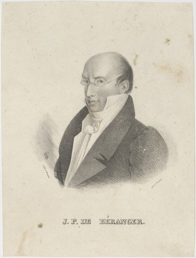 Porträt von Pierre-Jean de Béranger 1780-1857 von Cäcilie Brandt