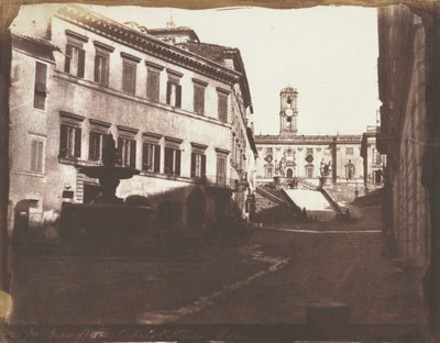 Blick auf die Kapitolsstufen, Rom, 1846 von Calvert Richard Jones