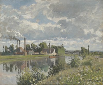 Der Fluss Oise bei Pontoise, 1873 von Camille Jacob Pissarro