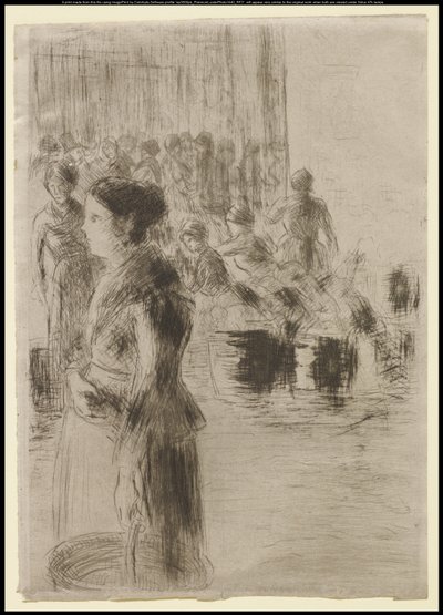 Das Dienstmädchen beim Einkaufen, 1888 von Camille Jacob Pissarro