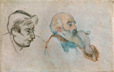 Doppelporträts von Gauguin und Pissarro von Camille Pissarro