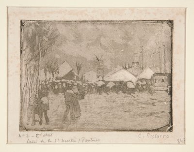 Foire de la Saint-Martin, in Pontoise (Saint-Martin-Messe, in Pontoise) von Camille Pissarro
