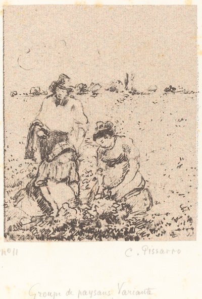 Groupe de paysans (Gruppe von Bauern), ca. 1899 von Camille Pissarro