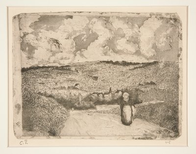 Die Frau auf der Straße von Camille Pissarro