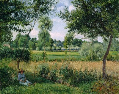 Morgensonnenlicht-Effekt, Éragny von Camille Pissarro