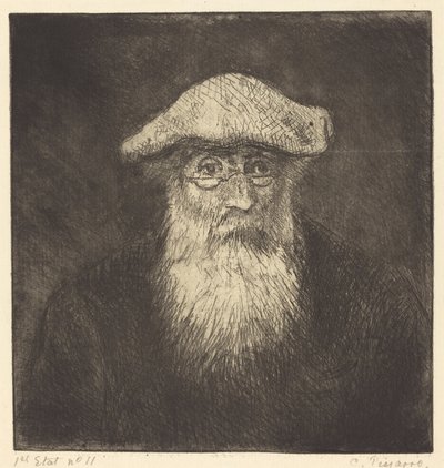 Selbstporträt Camille Pissarro, von ihm selbst, ca. 1890 von Camille Pissarro