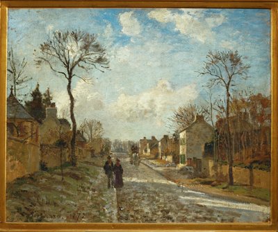 Straße in Louveciennes von Camille Pissarro