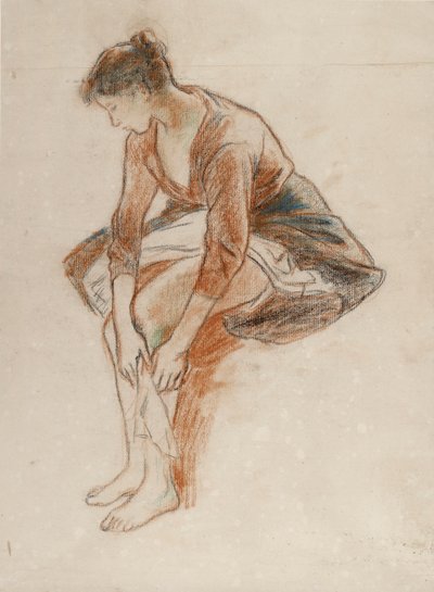 Studie einer jungen Frau, die ihre Beine badet, ca. 1894 von Camille Pissarro