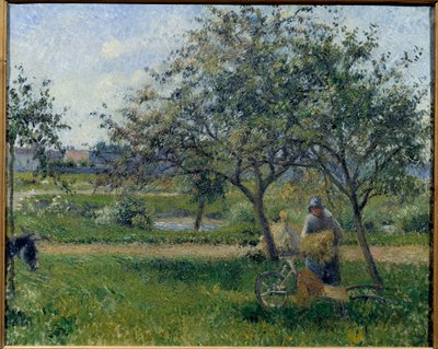 Die Schubkarre, Obstgarten von Camille Jacob Pissarro