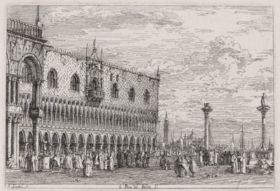 La Piera del Bando. V., aus der Serie Vedute (Ansichten) von Canaletto (Giovanni Antonio Canal)