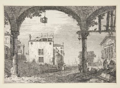 Le Portique à la lanterne, aus der Serie Vedute von Canaletto (Giovanni Antonio Canal)