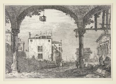 Le Portique à la lanterne, aus der Serie Vedute von Canaletto (Giovanni Antonio Canal)