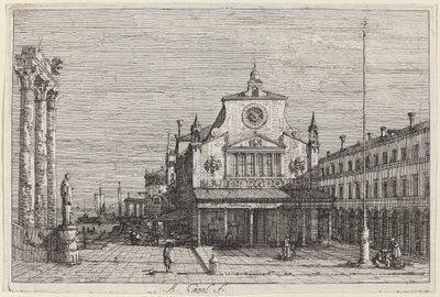 Imaginäre Ansicht von S. Giacomo di Rialto, ca. 1735-1746 von Canaletto
