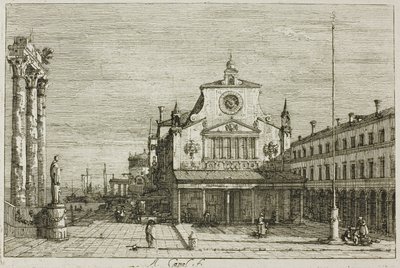 Imaginäre Ansicht von S. Giacomo di Rialto, aus Vedute von Canaletto