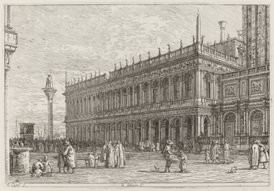 La libreria. V. [oben links] von Canaletto