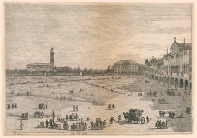 Prà della Valle (Prato della Valle, Padua), aus den Vedute altre prese da i luoghi altre ideate von Canaletto