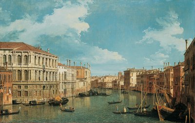 Der Große Kanal, Venedig, Blick nach Nordwesten, mit dem Palazzo Pesaro, dem Palazzo Foscarini und der Spitze von S. Stae links und dem Palazzo Vendramin-Calergi und S. Marcuola rechts von Giovanni Antonio Canal
