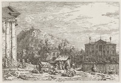 Der Markt in Dolo, ca. 1735-1746 von Canaletto
