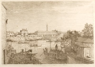 Der Hafen von Dolo, aus der Serie "Ansichten" von Canaletto