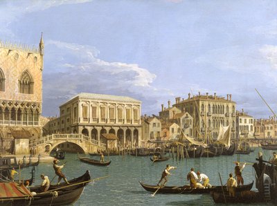 Ansicht der Riva degli Schiavoni, Venedig von Canaletto