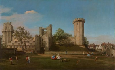 Warwick Castle, Ostfront vom äußeren Hof von Canaletto