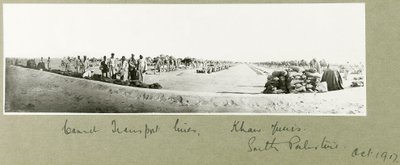 Kameltransportlinien, Khan Yunis, Oktober 1917 von Capt. Arthur Rhodes