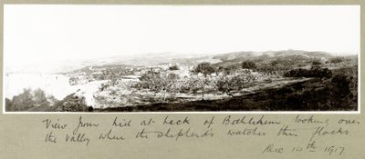 Blick vom Hügel hinter Bethlehem, 14. Dezember 1917 von Capt. Arthur Rhodes