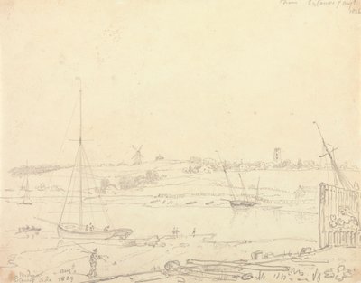 Medina, East Cowes Side, 7. August 1826 von Capt. Thomas Hastings