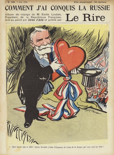 Präsident Loubets Besuch in Russland, Illustration für Le Rire von Caran d Ache