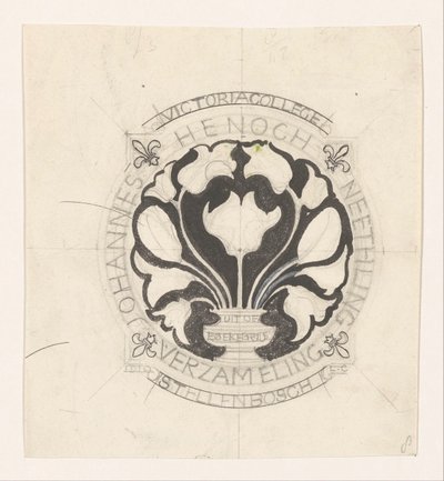 Entwurf für ein Exlibris von Johannes Henoch Neethling von Carel Adolph Lion Cachet