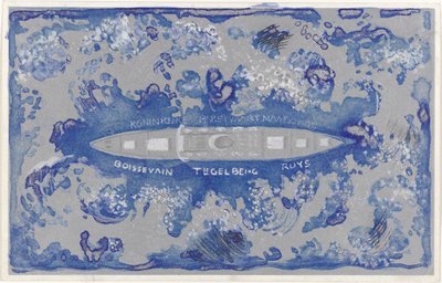 Entwurf für ein Vignette für die Koninklijke Paketvaart Maatschappij von Carel Adolph Lion Cachet