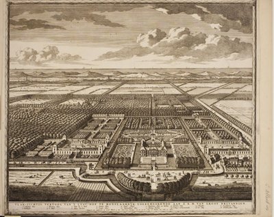 Frederik Henriks Lustschloss in Hornslaardyck bei Gravesand von Carel Allardt