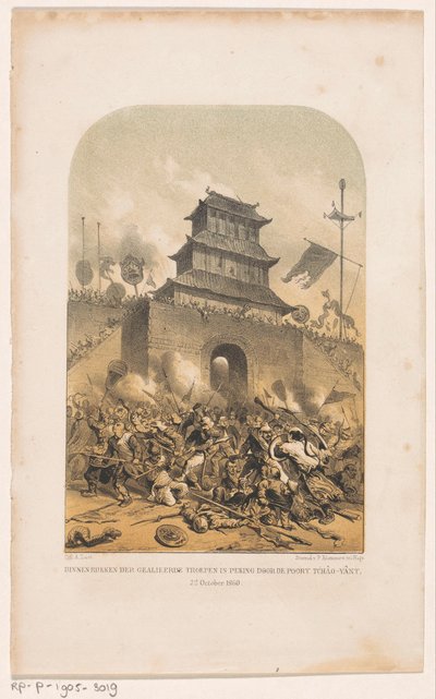 Französische und britische Truppen stürmen den Alten Sommerpalast in Peking von Carel Christiaan Antony Last