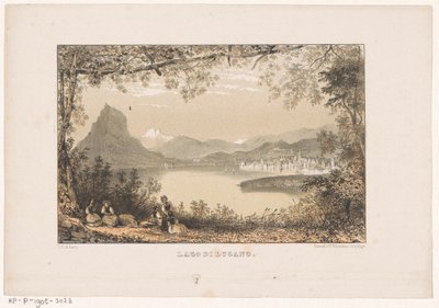 Blick auf den Luganersee von Carel Christiaan Antony Last