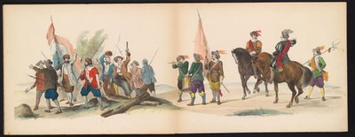 Maskerade van de Leidse studenten, 1850 (plaat 12) von Carel Christiaan Antony Last