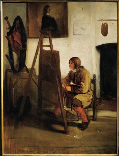 Junger Maler in seinem Atelier von Carel Fabritius