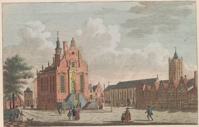 Markt und Rathaus von Schiedam, ca. 1790 von Carel Frederik Bendorp (I)