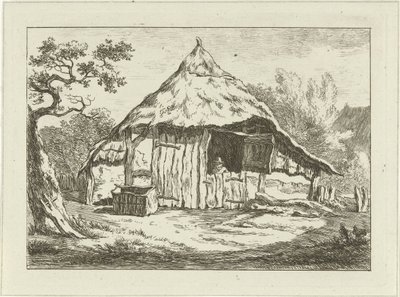 Bauernscheune mit offener Oberseite von Carel Lodewijk Hansen