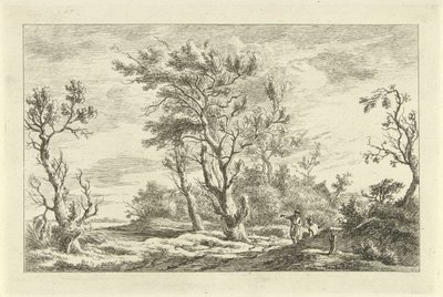 Reisende in einer Landschaft (Landschaften A-F) von Carel Lodewijk Hansen