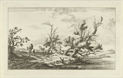 Reiter in einer Landschaft von Carel Lodewijk Hansen