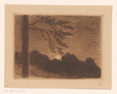 Landschaft mit aufgehender Mond von Carel Nicolaas Storm van 