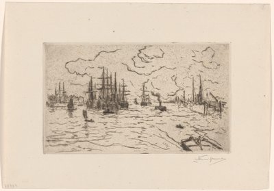 Schiffe auf der Maas von Carel Nicolaas Storm van 